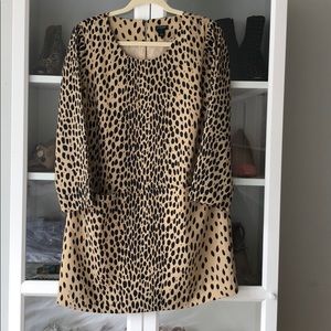 CLOSET CLEAN OUT - JCREW SILK LEOPARD SHIFT DRESS